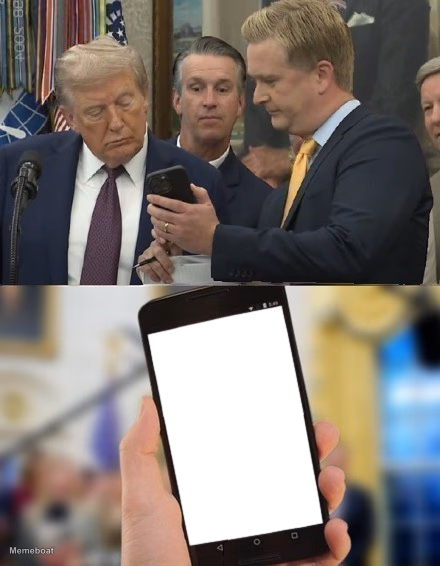 Doocy Showing Mobile to Trump - meme generator image preview