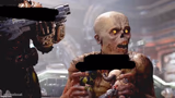 Doom standing maliciously behind demon