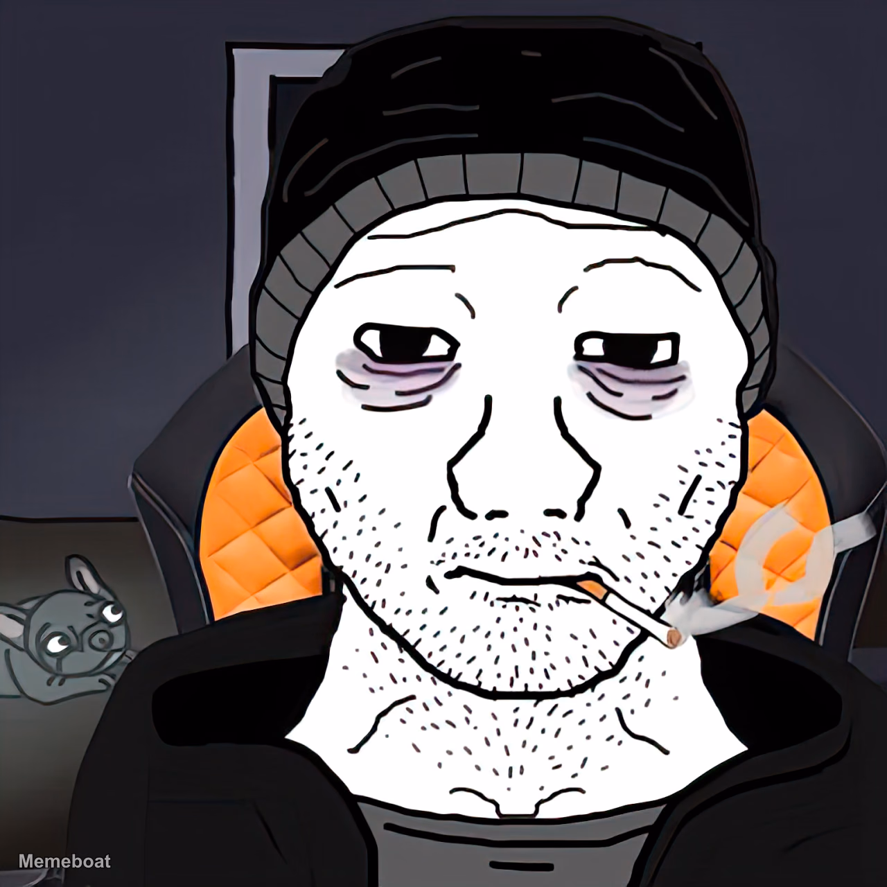 Doomer Smoking - meme generator image preview