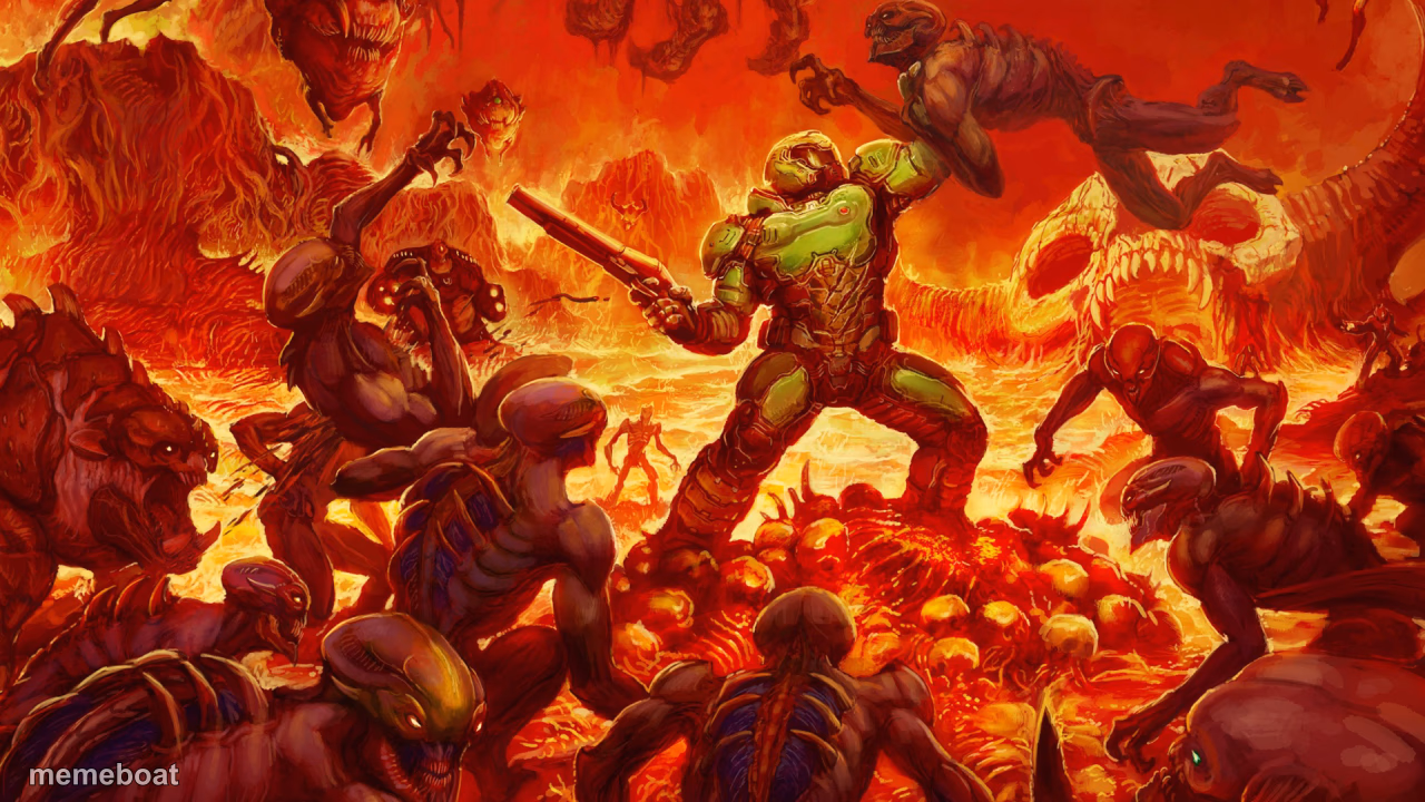 Doomguy - meme generator image preview