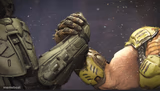 Doomguy and Master Chief Handshake