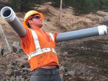 Double arm construction worker - meme generator image preview