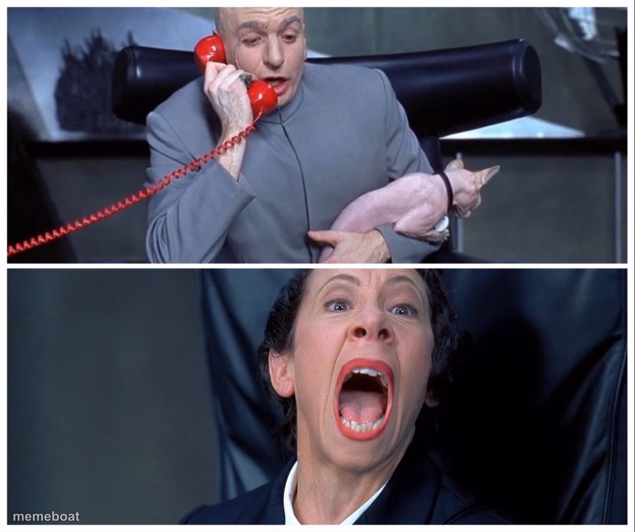 Dr Evil and Frau Yelling - meme generator image preview