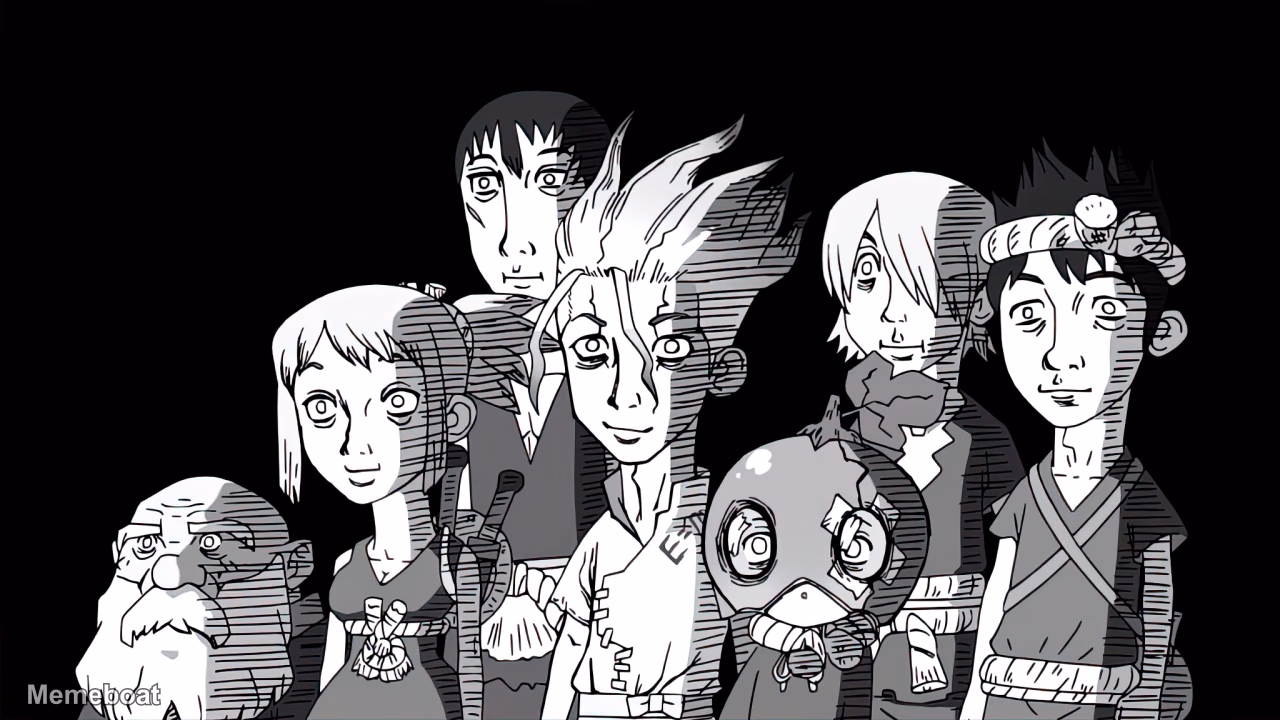 Dr. Stone Group Reaction - meme generator image preview