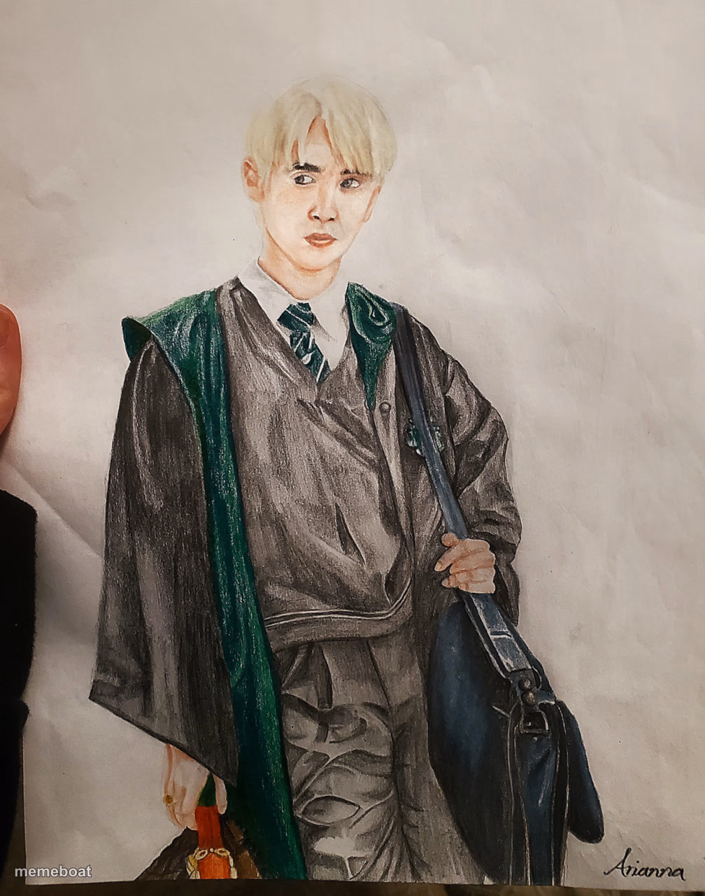 Draco Malfoy drawing (Harry Potter) - meme generator image preview