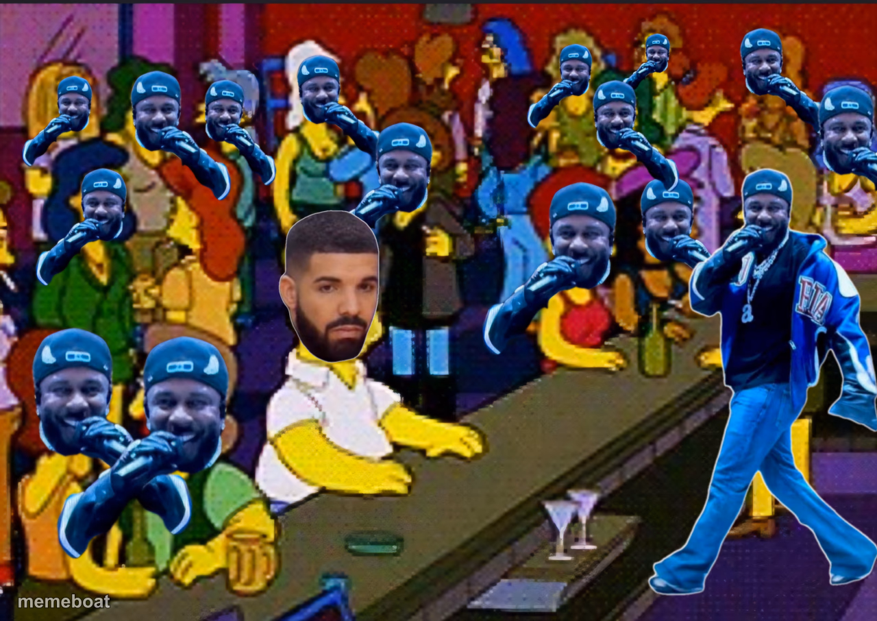 Drake at the bar - meme generator image preview