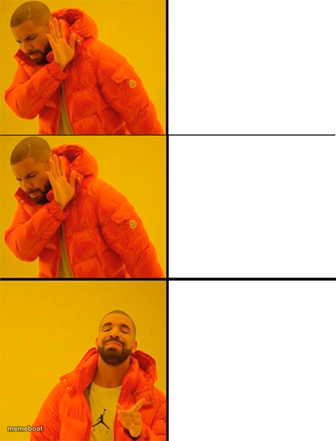Drake meme 3 panels - meme generator image preview