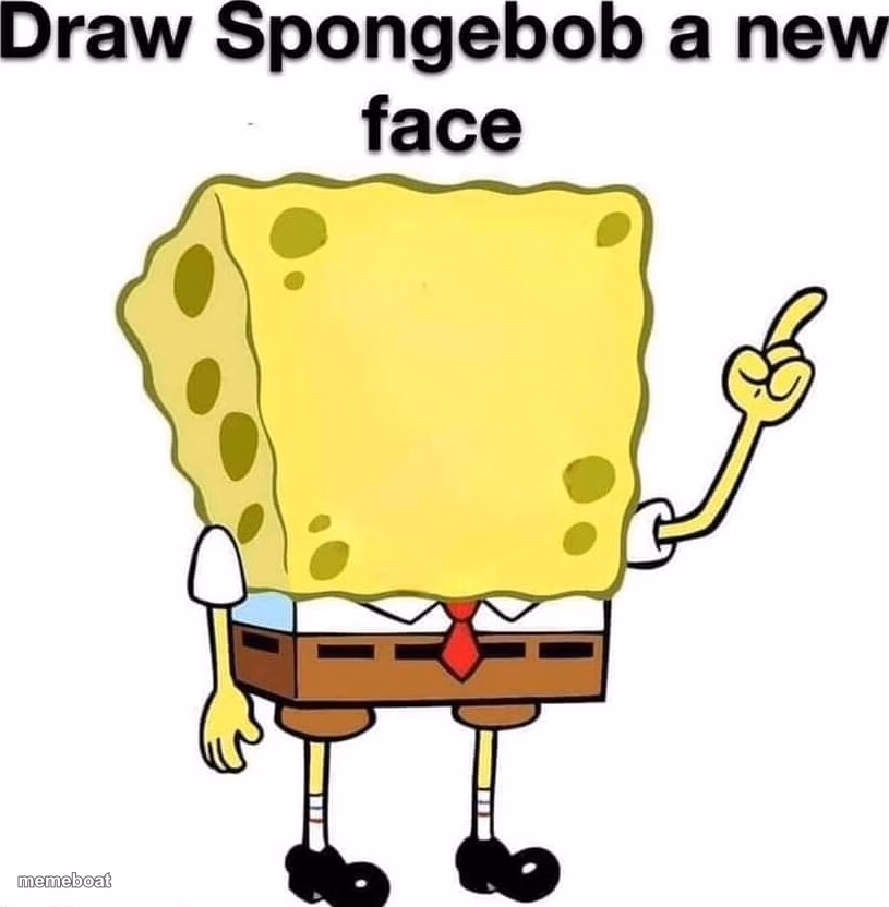 draw spongebob a new face - meme generator image preview
