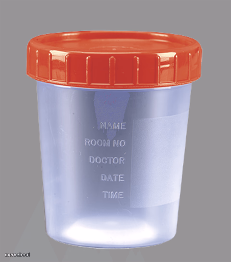 Drug test bottle - meme generator image preview