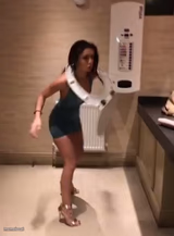 Drunk Toilet seat girl