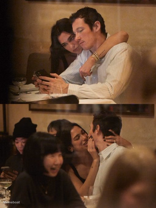 Dua Lipa and Callum Turner PDA - meme generator image preview