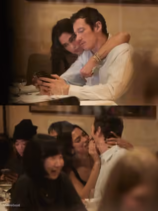 Dua Lipa and Callum Turner PDA