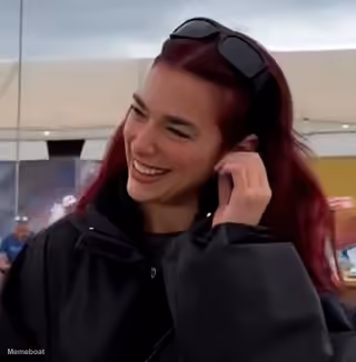 Dua Lipa Laughing