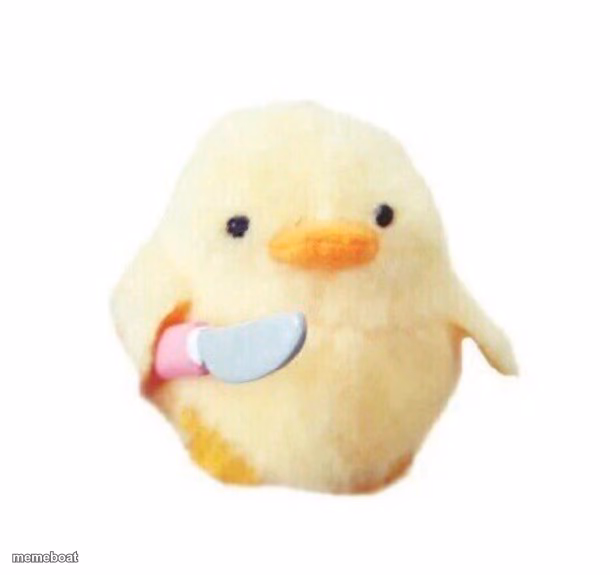 Duck with knife - meme generator image preview