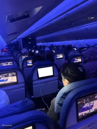 Dude Watching Avatar While Plane Watches Knicks
