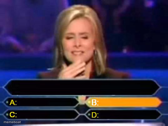 Dumb Quiz Game Show Contestant - meme generator image preview