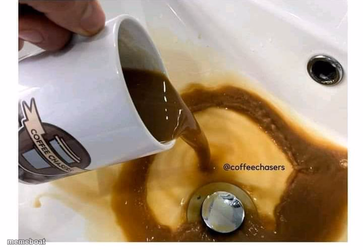 Dumping coffee - meme generator image preview