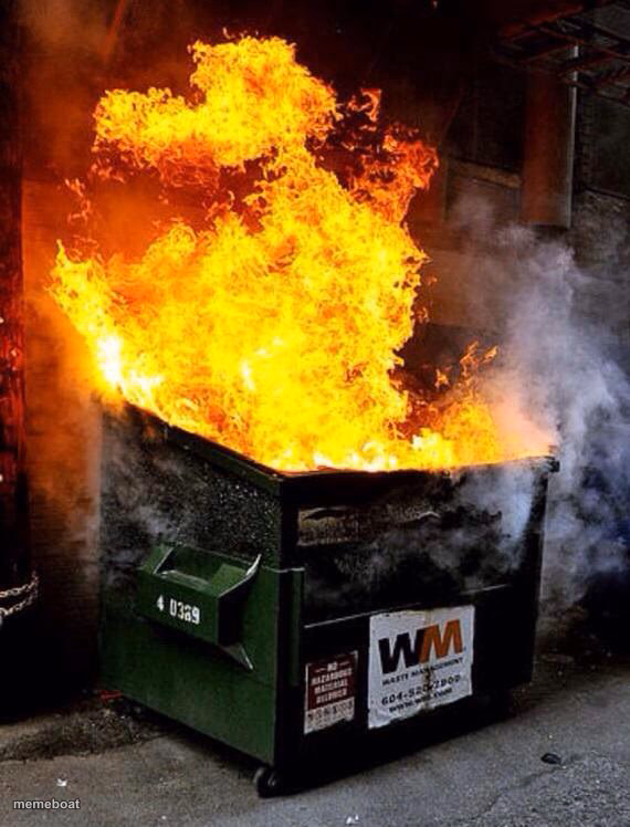 Dumpster Fire - meme generator image preview