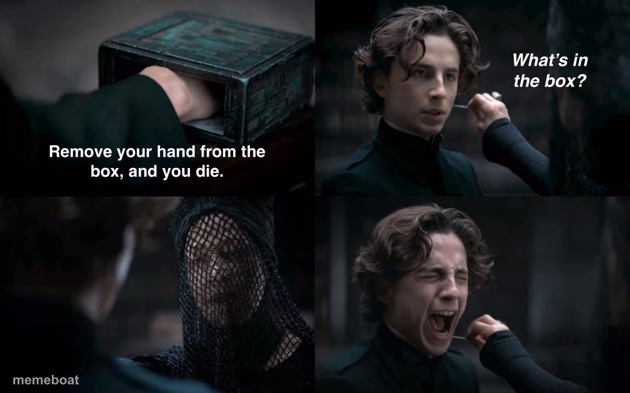 Dune What's in the box - meme generator image preview