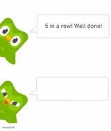 Duolingo 5 in a row