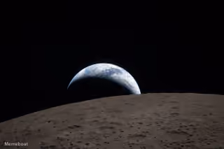 Earth from the Far Side of Moon Captured During Artemis II Mission