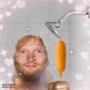 ed sheeran holding a corn dog in the shower - meme generator image preview