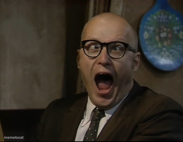 Eddie from Bottom screaming - meme generator image preview