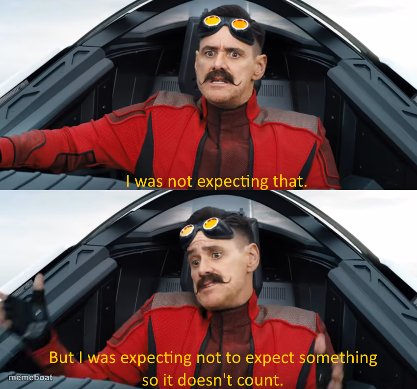 Eggman: "I was not expecting that" - meme generator image preview