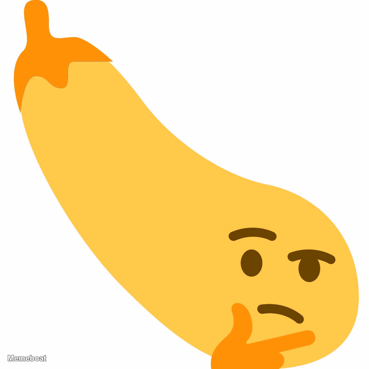 Eggplant Thinking Face - meme generator image preview