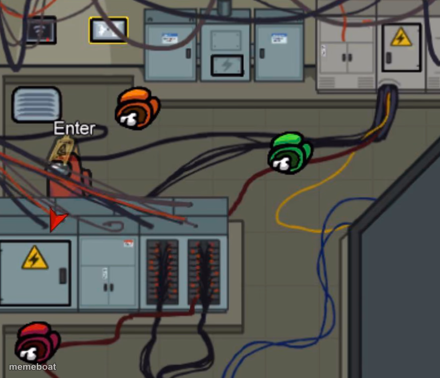 Electrical Room Among Us - meme generator image preview