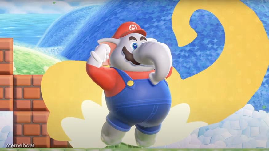 Elephant Mario - meme generator image preview