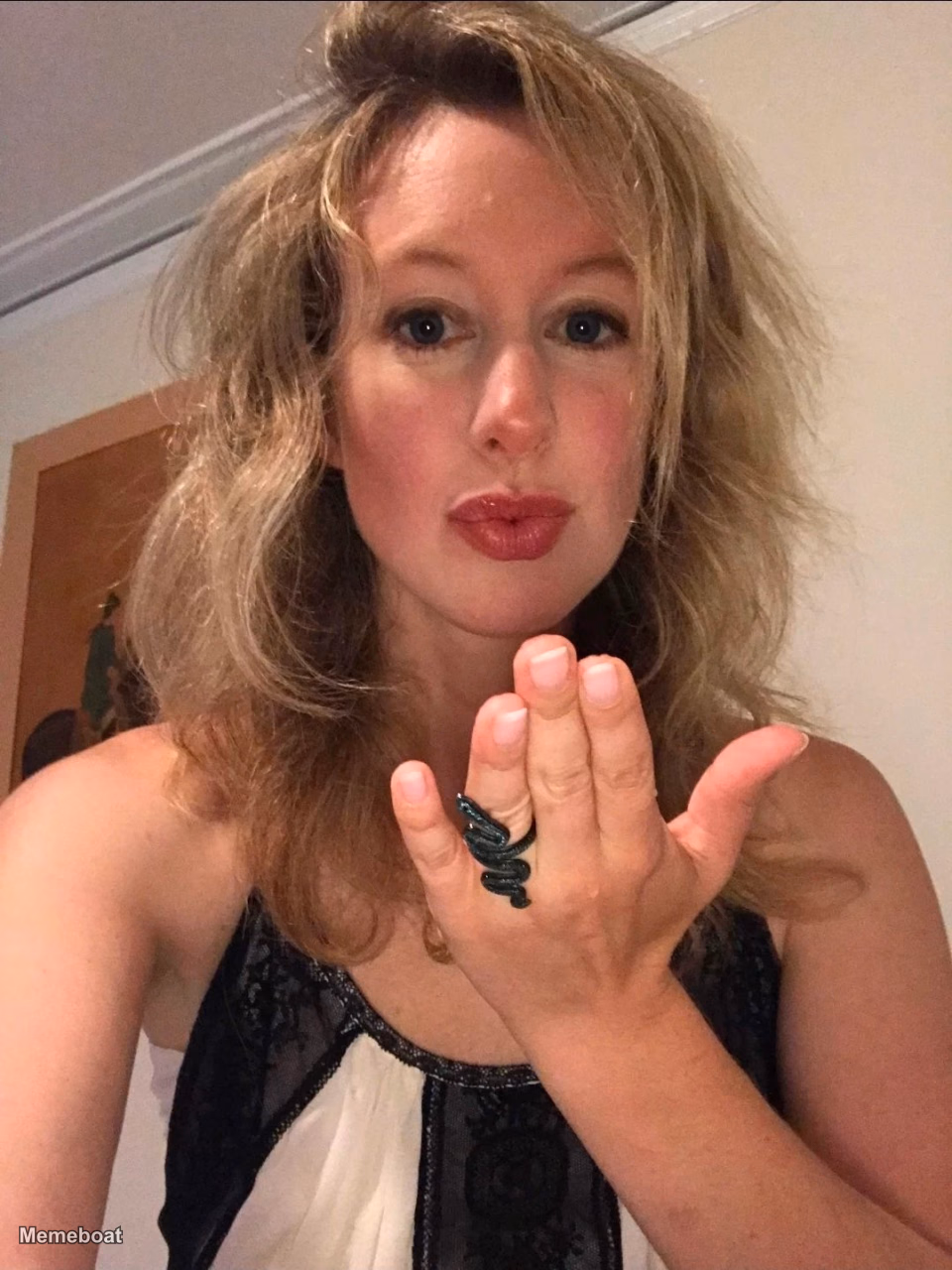 elizabeth holmes selfie - meme generator image preview