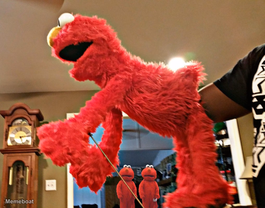 Elmo Getting Fisted While Other Elmos Watch - meme generator image preview