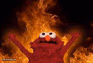 elmo  on flames
