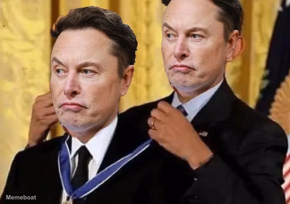 Elon Musk Awards Himself - meme generator image preview
