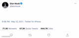 Elon Musk Blank Tweet