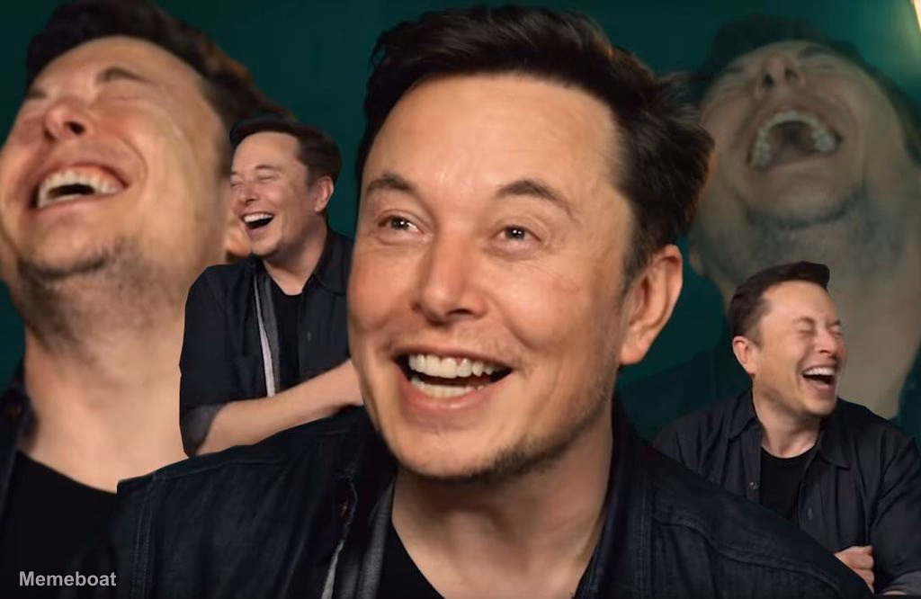 Elon Musk Laughing - meme generator image preview