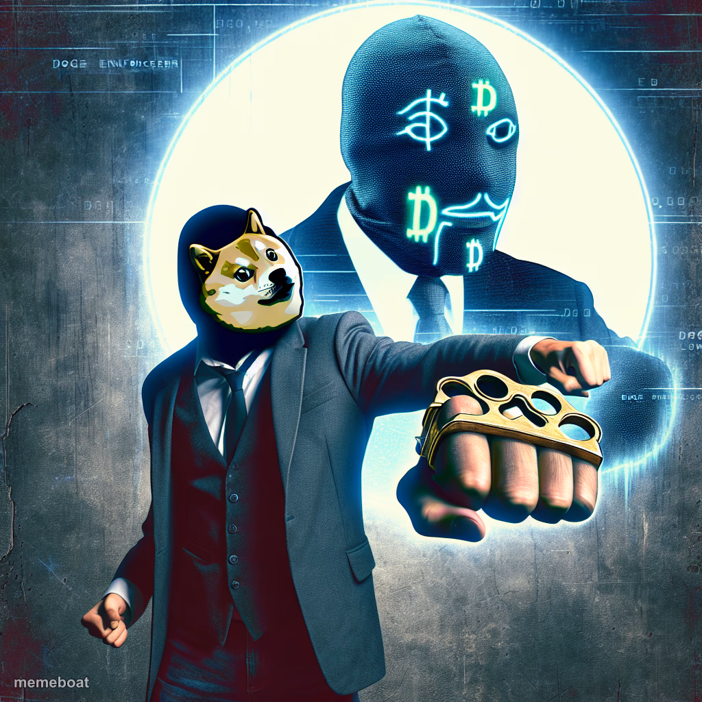 Elon Musk The Doge enforcer with brass knuckles - meme generator image preview
