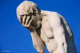 Embarrassed statue