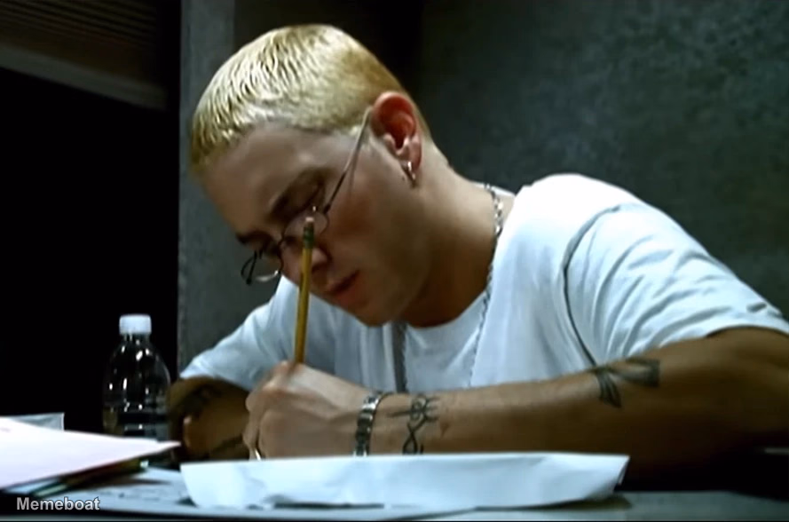 Eminem Writing Back Stan - meme generator image preview