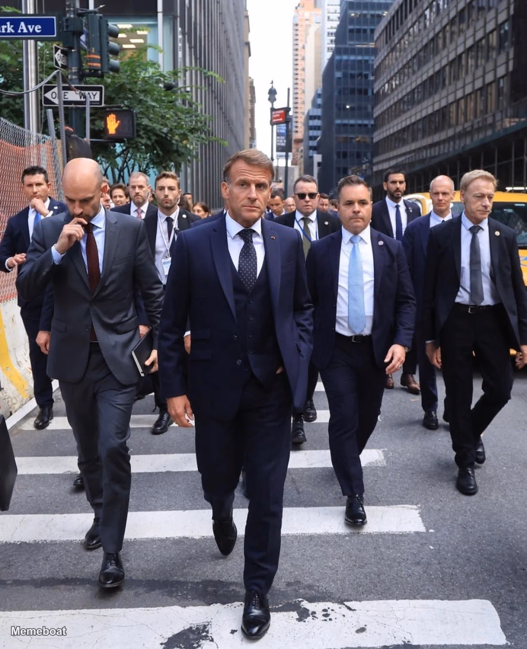 Emmanuel Macron Aura Walking - meme generator image preview