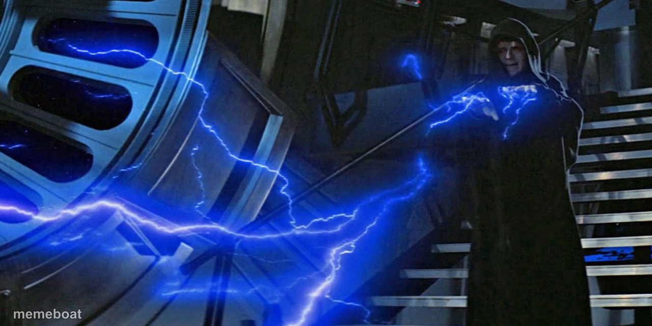 Emperor Palpatine Force Lightning - meme generator image preview