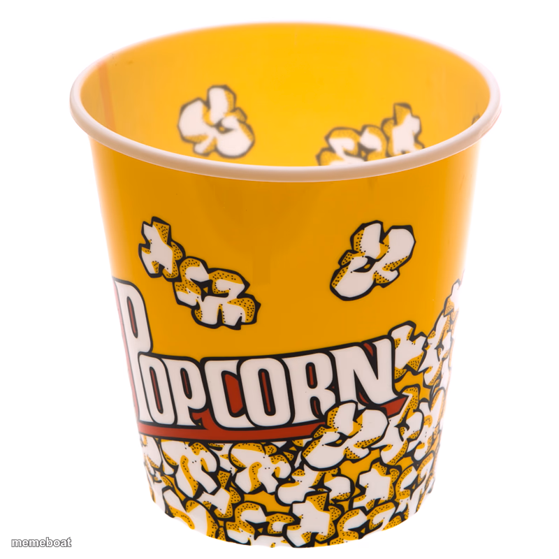 Empty popcorn bucket - meme generator image preview