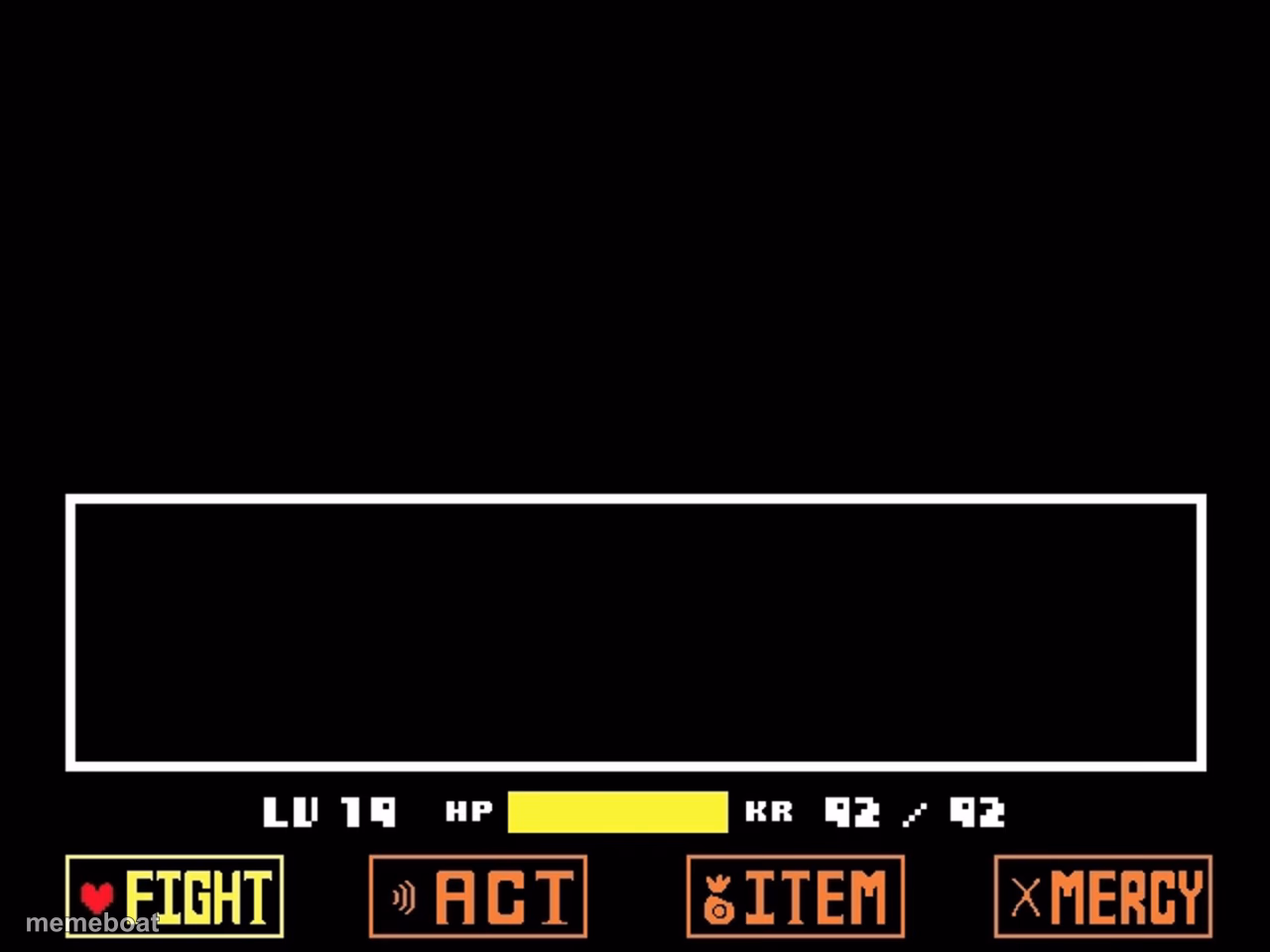 Empty Undertale Battle - meme generator image preview