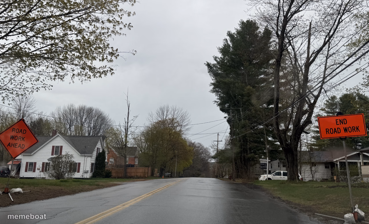 End road work - meme generator image preview