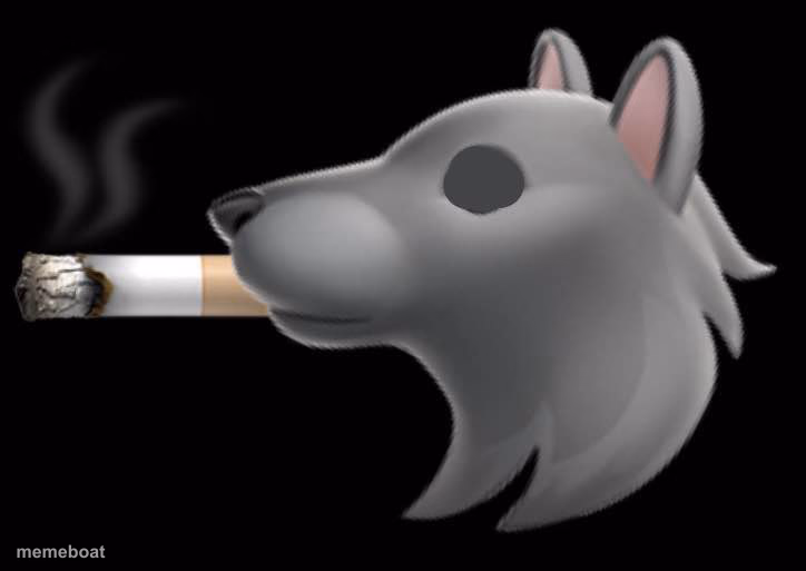 epic fucking wolf smoking a cigar - meme generator image preview