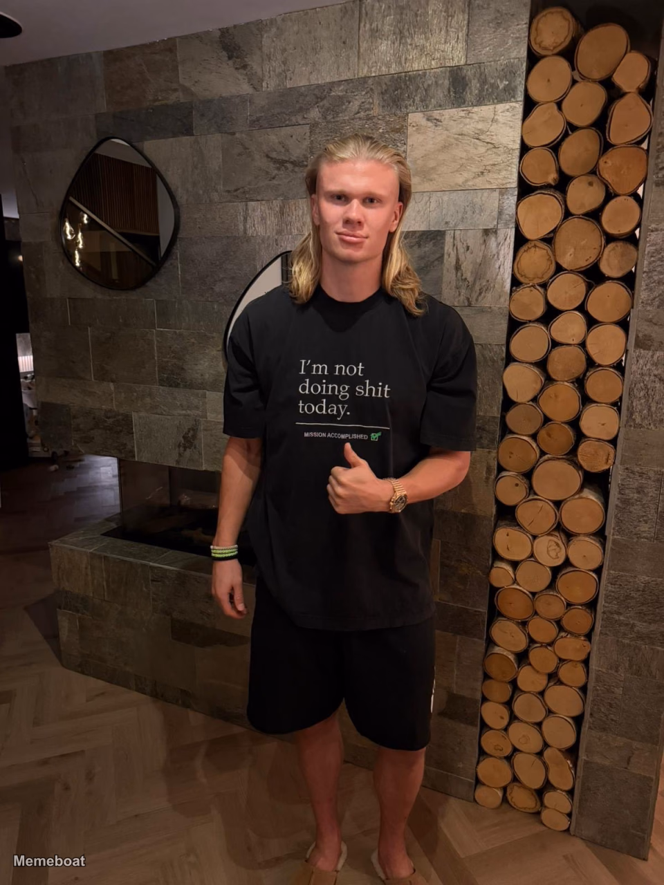 Erling Haaland "I'm Not Doing Shit Today" - meme generator image preview