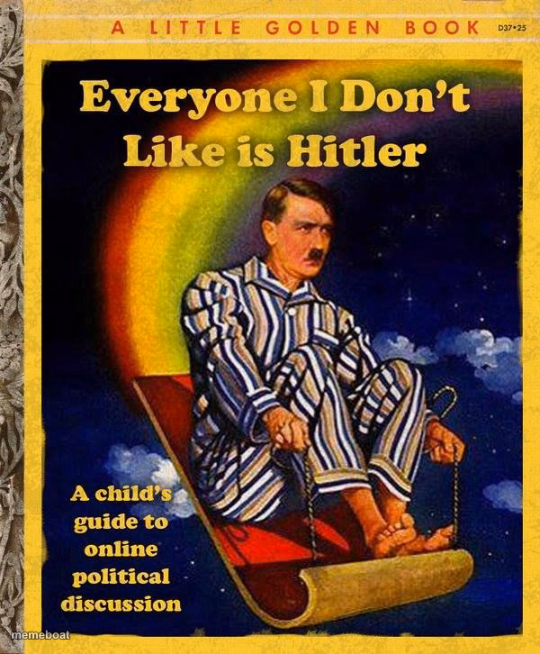 Everyone I don't like is Hitler book - meme generator image preview
