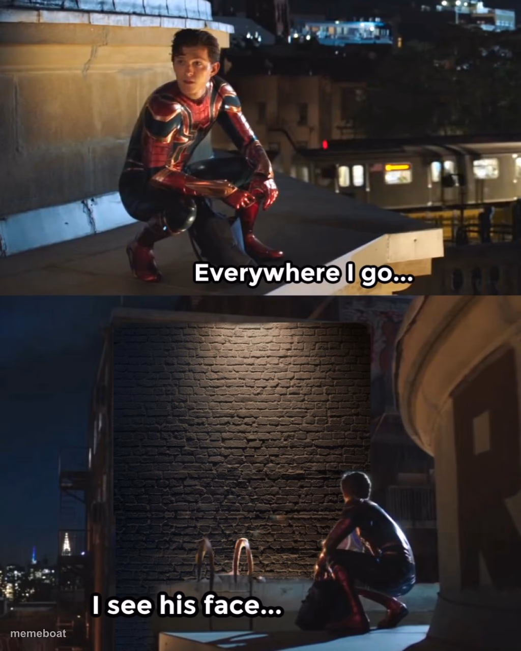 Everywhere I Go Spider-Man - meme generator image preview