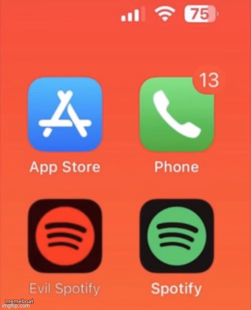 Evil Spotify - meme generator image preview